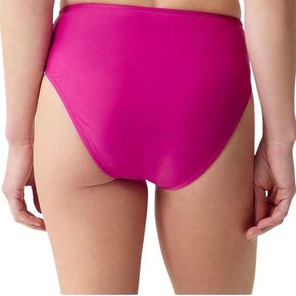 J Crew Radiant Fuchsia Hallie High Rise Bikini Bottom Sz XS NWT - Picture 11 of 13